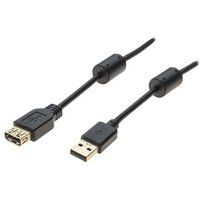 exertis Connect USB-verlengkabel - USB (M) naar USB (V) - USB 2.0 - 1.5 m - zwart