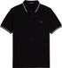 Fred Perry Polo à double bande pour hommes - Taille M