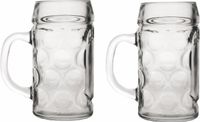 Merkloos / Sans marque Oktoberfest Grote Bierpullen/Bierglazen van 1 liter - 2x