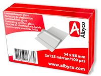 100x Albyco 100x creditcard-formaat lamineerhoezen - 54x85mm - 2x125 micr
