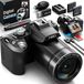 NBD Camera 64MP 4K, 16x zoom, automatische scherpte, geschikt voor YouTube vlogs, webcam, met 2 batterijen, PC-camera modus, HDMI. Inclusief: 32GB TF-kaart, WIFI.