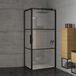 Riho Douchecabine Grid met Klapdeur 90x90 cm 6mm Helderglas Zwarte Profielen