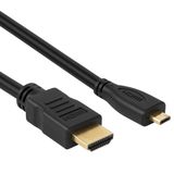 Allteq HDMI kabel - Micro HDMI type-D - 1.5 Meter - Zwart