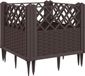 vidaXL Plantenbak met pinnen 43,5x43,5x43,5 cm polypropeen bruin