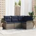 Prolenta Maison Exclusive Tuinset met 4 zitplaatsen, grijze polyrotan loungeset