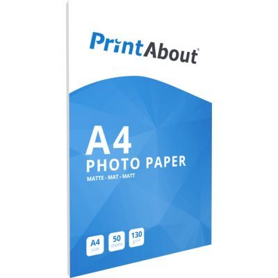 PrintAbout Fotopapier Mat A4 130 gr (50 vel)