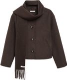 comma s.Oliver Outdoor-Jacke Vrouwen XS donkerbruin Wol
