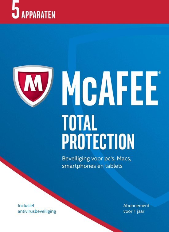 McAfee Total Protection - Nederlands - 5 Apparaten - Windows / Mac / iOS / Android