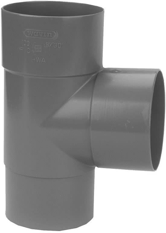 Wavin PVC HWA T-Stuk 70mm mof / verjongd spie 90Â - 8712009002863