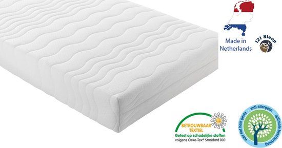 Merkloos Matras - 70x200 cm - Koudschuim - Medium - 15 cm dik