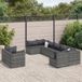 Maison Exclusive - Salon de jardin 9 pièces avec coussins, gris, rotin synthétique