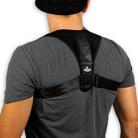 Matchu Sports - Houding corrector - rugband voor houdingsondersteuning - Zwart - Universeel