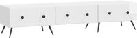 vidaXL TV-kast met lade Hoogglans Wit 147 x 34,5 x 30 cm Bewerkt hout