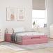 Maison Exclusive Lit bébé de luxe - Ensemble lit et matelas, 2 pièces, en velours rose