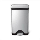 Simplehuman Rectangular Pedaalemmer Prullenbak - 38 l - Mat RVS