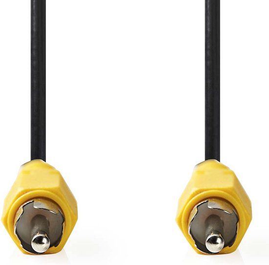 Nedis Composiet Videokabel - RCA Male - RCA Male - Vernikkeld - 480p - 5.00 m - Rond - PVC - Zwart