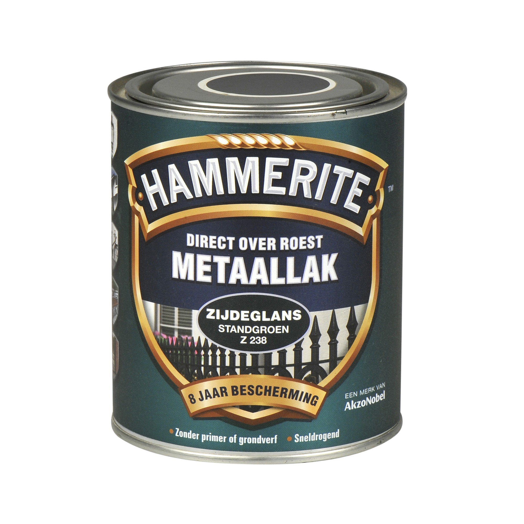 Hammerite direct over roest metaallak zijdeglans standgroen - 750 ml