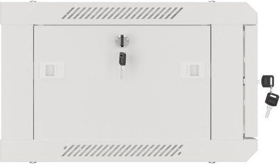 Lanberg 19 Inch Wandrack - 4U - 600 x 450 mm - Glazen Deur - Grijs