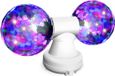PartyFunLights - Dubbel Roterende Discobollen - facetten - multicolor LED - wit