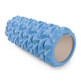 TREXO MR-EV01N 33 cm lange spiermassagerol van EVA-schuim en PVC met deuken, blauw, voor fitness thuis, pilates, yoga, fysiotherapie