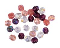 Rayher Glazen geslepen parel, 6 mm ø, antiekroze, doos 50 stuks, 14201221