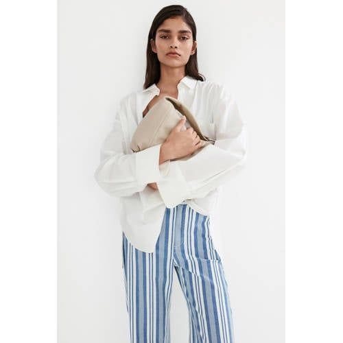 Mango flared gestreepte jeans - blauw