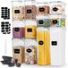 Sans marque Lot de 12 boîtes de conservation hermétiques - Céréales Pâtes Café Grains Sans BPA - 2,8 L 2,0 L 1,4 L 0,8 L