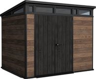 Keter Walnut Pent 97 Tuinhuis - 279x218x226 cm – Donker Bruin