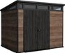 Keter Walnut Pent 97 Tuinhuis - 279x218x226 cm – Donker Bruin