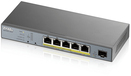 Zyxel GS1350-6HP-EU0101F - Switch - Managed - L2 - Gigabit Ethernet - PoE - 5x RJ-45 - Grijs