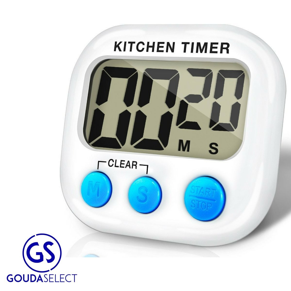 Gouda Select Kitchen Timer - Digitale Kookwekker met Groot Display en Magneet