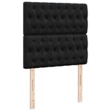 vidaXL Boxspringbed met matras, fluweel, zwart, 100x200 cm
