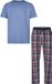 Phil & Co Essential Heren Pyjama Set Korte Mouw Blauw/Rood - Maat XL