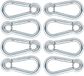 Merkloos / Sans marque Dulimex B.V. 8x stuks karabijnhaak / karabijnhaken verzinkt staal - 10 cm - met kous - snaphooks/ carabiners