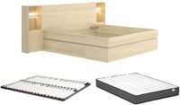 Vente-unique Bedframe hout natuurlijk licht 160 x 200 cm