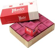 Master biljart krijt bordeaux rood 12 stuks