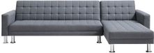 Vente-unique Canapé d'angle réversible en tissu gris WILLIS II
