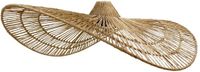 Lumisky Marbella abat-jour en rotin beige rond 53 cm