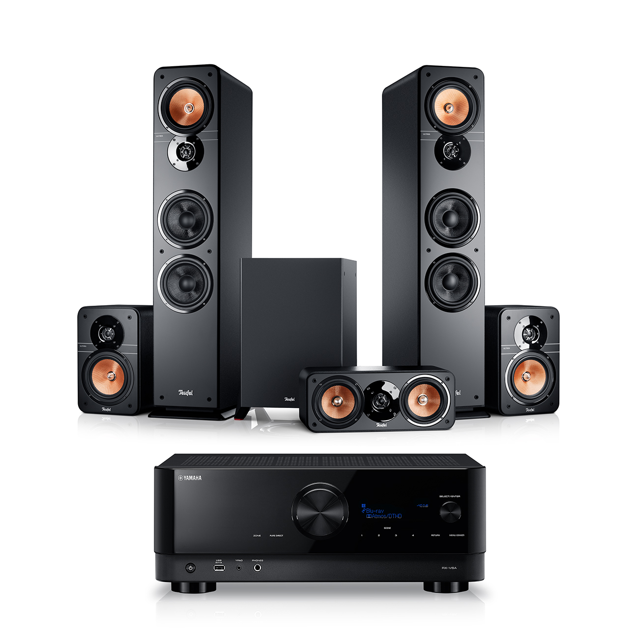 Teufel ULTIMA 40 Surround + Yamaha RX-V6A "5.1-Set"