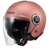 LS2 OF620 Classy Solid Mat Goud Roze Jethelm - Helm
