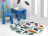 MANTAS MORA Tapijt, polyester, meerkleurig, ø100 cm