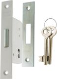 Nemef Serrure de porte coulissante - Type 605/40 - Droite et Gauche - 153 x 25 mm - Laqué