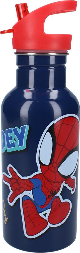 Vadobag Spidey Drinkfles en Schoolbeker - Blauw - Stainless Steel - 500 ml