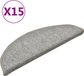 vidaXL Trapmatten 15 st 56x17x3 cm lichtgrijs