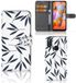 Samsung Galaxy M11 | A11 Hoesje Feuilles Bleu