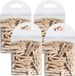 Chaks Hobby mini wasknijpers - 200x - naturel - hout - 2,5 cm