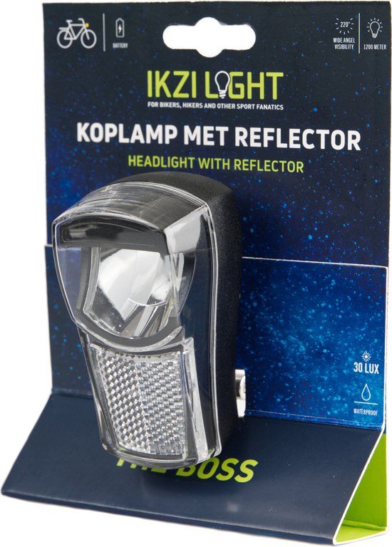 Ikzi Light The Boss Koplamp - Zwart - Voorvorkbevestiging
