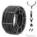 VEVOR Câble de nettoyage de canalisations, 30 m x 19 mm, câble de tarière de vidange d'égout à noyau solide acier professionnel, 4 coupeurs pour tuyaux 100-200 mm pour évier, siphon de sol, toilettes