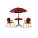 Siena Garden Kinderzitgroep Marie, cm, frame: staal, rood, oppervlak: polyester in groen