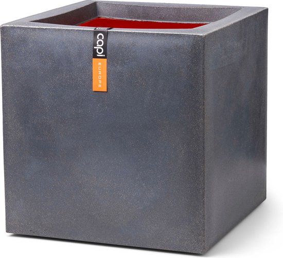 Capi Europe - Bloempot vierkant Smooth NL - 40x40 - Donkergrijs - KDG903